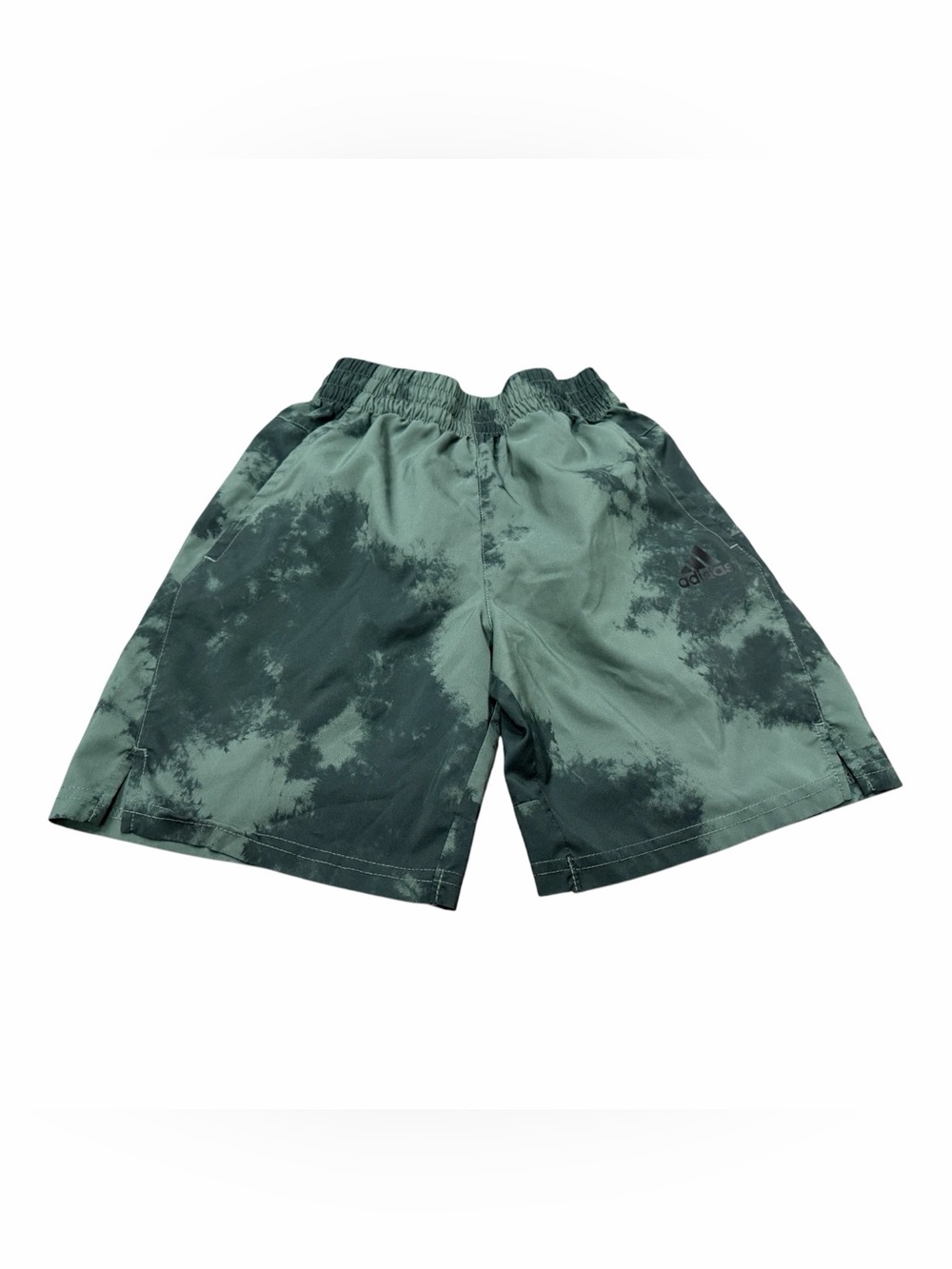 Adidas Shorts Boys Size 8 Green Oxide AEROREADY Tie Dye Athletic